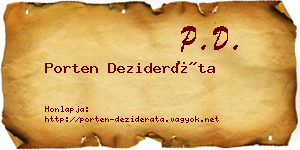 Porten Dezideráta névjegykártya
